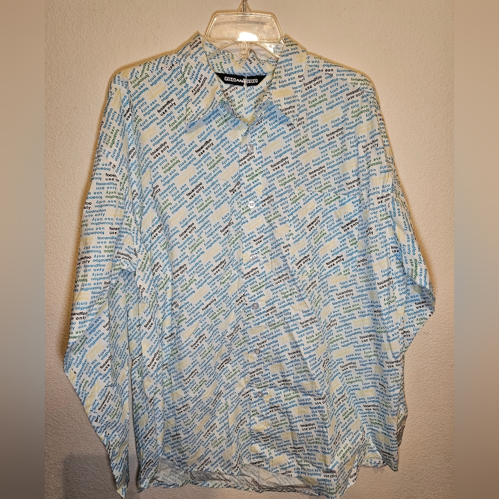 Foo and foo/fooandfoo use only mens button-down long sleeve - large